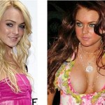 Lindsay Lohan Boob Job Before and After Picture